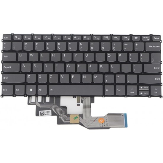 Tastatura Laptop, Lenovo, IdeaPad S540-13IML Type 81XA, iluminata, gri, layout US