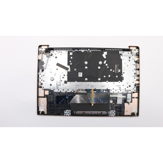 Carcasa superioara cu tastatura palmrest Laptop, Lenovo, IdeaPad 530S-14IKB Type 81EU, 5CB0R11980, AM171000250, ET171000110, iluminata, aurie, layout US