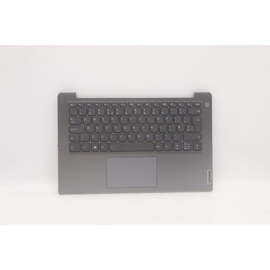 Carcasa superioara cu tastatura palmrest Laptop, Lenovo, IdeaPad 3-14ITL6 Type 82H7, 82MD, 5CB1C04423, AP21M000530, AM21M000300, iluminata, Artic Grey, layout UK