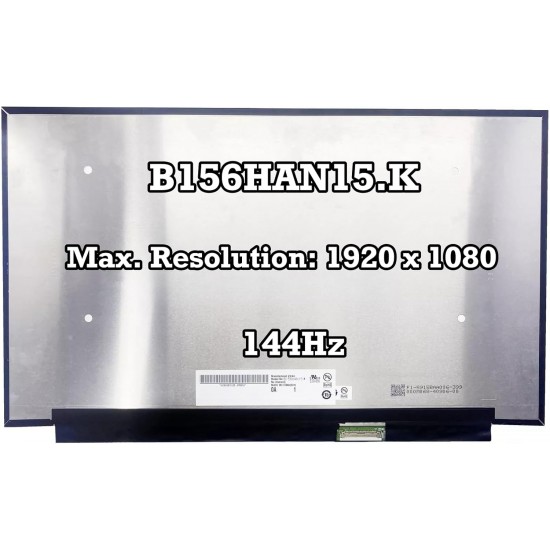 Display Laptop, Lenovo, LOQ 15IRX9 Type 83DV, 5D11M63778, B156HAN15.K, 15.6 inch, 1920x1080, Full HD, IPS, 40 pini, 144Hz