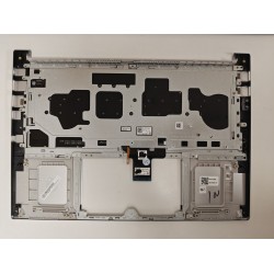 Carcasa superioara cu tastatura palmrest Laptop, Asus, VivoBook Pro 14X M7400Q, M7400QC, M7400QE, 90NB0U44-R30US0, 39XJDTAJN00, X7400PC-8S, iluminata, argintie, layout US