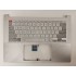 Carcasa superioara cu tastatura palmrest Laptop, Asus, VivoBook Pro 14X N7400P, N7400PA, N7400PC, N7400Q, N7400QC, N7400QE, 90NB0U44-R30US0, 39XJDTAJN00, X7400PC-8S, iluminata, argintie, layout US