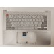Carcasa superioara cu tastatura palmrest Laptop, Asus, VivoBook Pro 14X M7400Q, M7400QC, M7400QE, 90NB0U44-R30US0, 39XJDTAJN00, X7400PC-8S, iluminata, argintie, layout US
