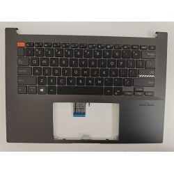 Carcasa superioara cu tastatura palmrest Laptop, Asus, VivoBook Pro 14X M7400Q, M7400QC, M7400QE, 90NB0U43-R30US0, 39XJDTAJN70, X7400PC-9G, iluminata, neagra, layout US