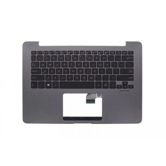 Carcasa superioara cu tastatura palmrest Laptop, Asus, ZenBook UX430UN, 90NB0GH1-R30US0, 13N1-2YA0F21, UX430UN-1A, gri, layout US