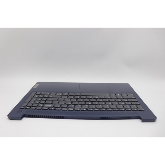 Carcasa superioara cu tastatura palmrest Laptop, Lenovo, IdeaPad Slim 3 15AMN8 Type 82XQ, 5CB1M03634, AP2XP000310, AM2XP000, EC2XP000100, iluminata, Abyss Blue, layout US