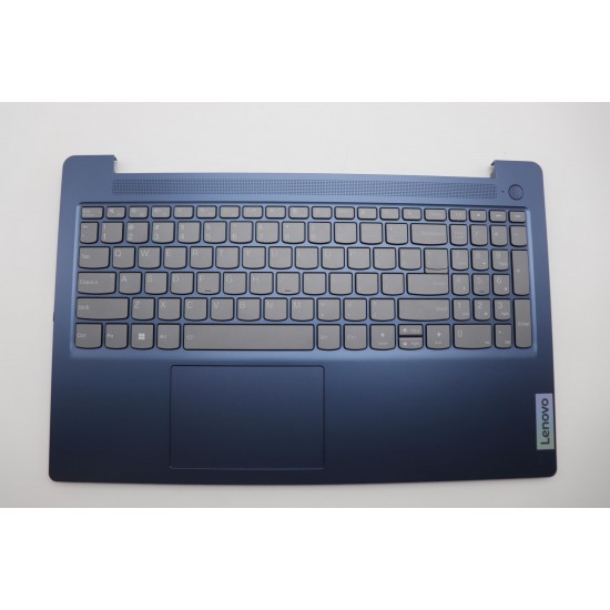 Carcasa superioara cu tastatura palmrest Laptop, Lenovo, IdeaPad Slim 3 15AMN8 Type 82XQ, 5CB1M03634, AP2XP000310, AM2XP000, EC2XP000100, iluminata, Abyss Blue, layout US