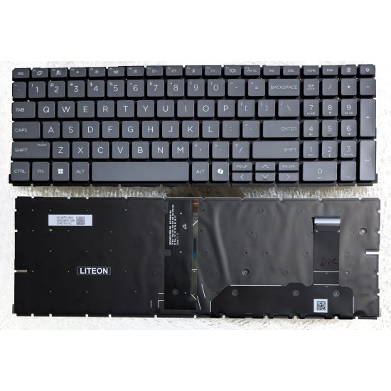 Tastatura Laptop, HP, ProBook 460 G11, 465 G11, 465R G11, iluminata, gri, layout US