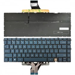 Tastatura Laptop 2-in-1, HP, Spectre X360 16-F, 16T-F, TPN-C154, M83485-001, iluminata, albastra, layout US