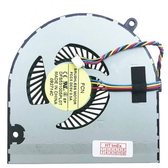 Cooler Laptop, Lenovo, IdeaPad G710 Type 80AH, 90203935, 90204381, AB07505HX110B00, 00G700, DFS531005PL0T-FFC5, 13N0-B5P0B01, 5V, 0.5A