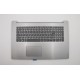 Carcasa superioara cu tastatura palmrest Laptop, Lenovo, IdeaPad L340-17IWL Type 81M0, 5CB0S17185, AP1B3000310, Platinum Grey, layout US