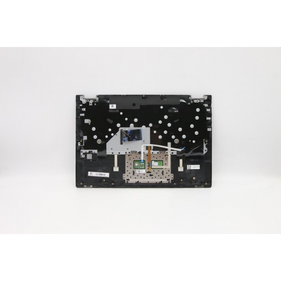 Carcasa superioara cu tastatura palmrest Laptop, Lenovo, IdeaPad C340-14API Type 81N6, 5CB0U42110, AM2GA000810, cu slot fingerprint, iluminata, argintie, layout US