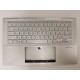 Carcasa superioara cu tastatura palmrest Laptop, Asus, VivoBook 14 X432F, X432FA, X432FL, 90NB0M62-R31US0, 39XKQTAJN00, X432FA-2S, iluminata, argintie, layout US