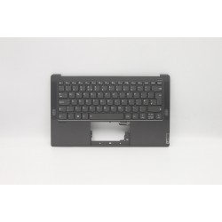 Carcasa superioara cu tastatura palmrest Laptop, Lenovo, Yoga S940-14IIL Type 81Q8, 5CB0W43500, 450.0HB05.001, Iron Grey, iluminata, layout UK