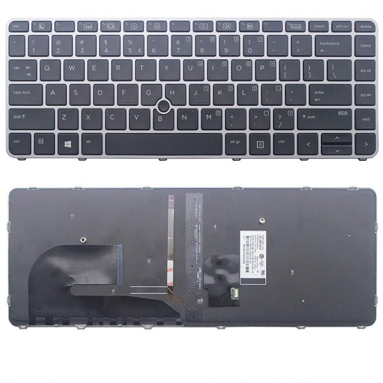 Tastatura Laptop, HP, EliteBook 745 G3, 836308-001, iluminata, layout US