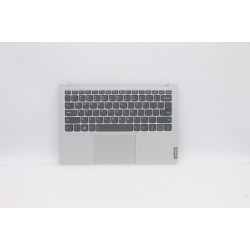 Carcasa superioara cu tastatura palmrest Laptop, Lenovo, IdeaPad S540-13ARE Type 82DL, 5CB1B24731, AM1YY000100, ET1GW000100, iluminata, argintie, layout US