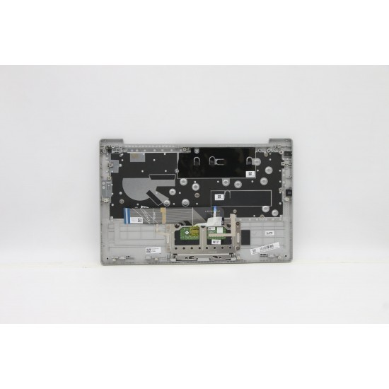 Carcasa superioara cu tastatura palmrest Laptop, Lenovo, IdeaPad 5-14IIL05 Type 81YH, 5CB1A13880, AP2UZ000530, AM2UZ000900, argintie, layout US