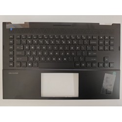 Carcasa superioara cu tastatura palmrest Laptop, HP, Omen 17-CK, 17T-CK, TPN-Q266, N16778-001, N16778-031, N16778-271, N16778-B31, KEQ46G3LTATP00, iluminata, RGB, layout US (RO)