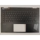 Carcasa superioara cu tastatura palmrest Laptop, HP, Omen 17-CK, 17T-CK, TPN-Q266, N16778-001, N16778-031, N16778-271, N16778-B31, KEQ46G3LTATP00, iluminata, RGB, layout US (RO)