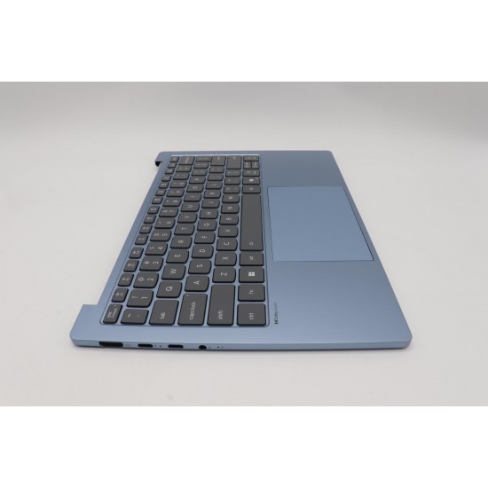 Carcasa superioara cu tastatura palmrest Laptop, Lenovo, IdeaPad Slim 5 13ARP10 Type 83J2, 5CB1P89858, 931510650684C, iluminata, Polar Blue, layout US