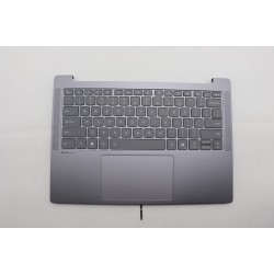 Carcasa superioara cu tastatura palmrest Laptop, Lenovo, IdeaPad Slim 5 14IRH10R Type 83J0, 5CB1Q64059, HQ25202001Z20, iluminata, Luna Grey, layout US