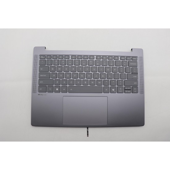 Carcasa superioara cu tastatura palmrest Laptop, Lenovo, IdeaPad Slim 5 14IRH10 Type 83HR, 5CB1Q64059, HQ25202001Z20, iluminata, Luna Grey, layout US