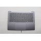 Carcasa superioara cu tastatura palmrest Laptop, Lenovo, IdeaPad Slim 5 14IRH10 Type 83HR, 5CB1Q64059, HQ25202001Z20, iluminata, Luna Grey, layout US