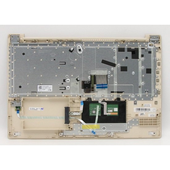 Carcasa superioara cu tastatura palmrest Laptop, Lenovo, IdeaPad 520-15IKB Type 80YL, 81BF, 5CB0N98578, AM14K000310, iluminata, cu fingerprint, aurie, layout US