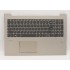 Carcasa superioara cu tastatura palmrest Laptop, Lenovo, IdeaPad 520-15IKB Type 80YL, 81BF, 5CB0N98578, AM14K000310, iluminata, cu fingerprint, aurie, layout US