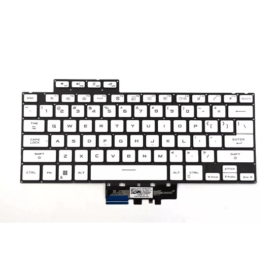 Tastatura Laptop Gaming, Asus, ROG Zephyrus G14 GA402R, GA402RJ, GA402RK, GA402N, GA402NI, GA402NJ, GA402NU, GA402NV, GA402X, GA402XI, GA402XU, GA402XV, GA402XY, GA402XZ, iluminata, alba, layout US