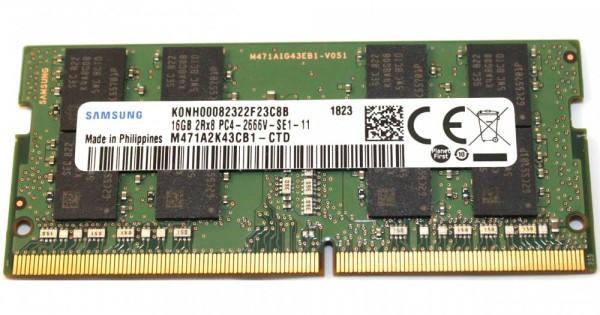Memorie Laptop, Sodimm 16GB DDR4 2RX8 PC4-2666V M471A2K43CB1-CTD
