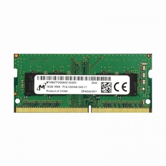 Memorie ram Laptop Micron 16GB, DDR4, 1Rx8, PC4-3200AA, 3200Mhz, MTA8ATF2G64HZ-3G2E2, PC4-25600, CL22, Non-ECC, sodimm, 260 pini