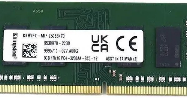 Memorie ram Laptop Kingston 8GB, DDR4, 1Rx16, PC4-3200AA, 3200Mhz