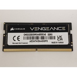 Memorie Laptop, CORSAIR, Vengeance 32GB, DDR5, PC5-38400, 4800MHz, CL40, 1.1V, CMSX32GX5M1A4800C40