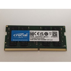 Memorie ram Laptop Crucial 32GB, DDR4, 2Rx8, PC4-3200AA, 3200Mhz, CT32G4SFD832A, PC4-25600, CL22, Non-ECC, sodimm, 260 pini