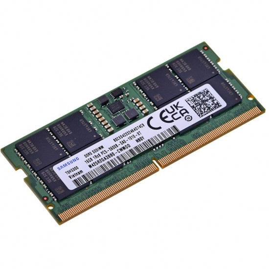 Memorie ram Laptop Samsung 16GB, DDR5, 1Rx8, 5600Mhz, PC5-5600B, M425R2GA3BB0-CWM0D, PC5-44800, CL40, Non-ECC, sodimm, 262 pini