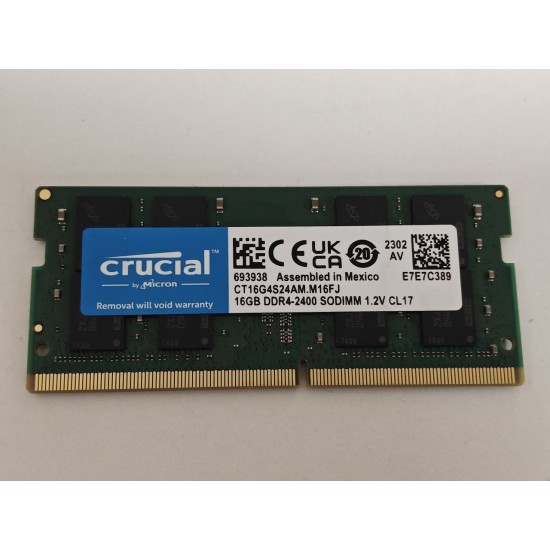 Memorie ram Laptop Crucial 16GB, DDR4, 2Rx8, DDR4-2400, 2400Mhz