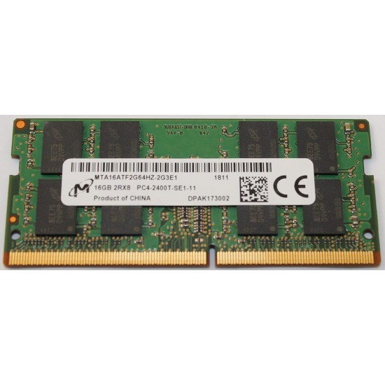 Memorie ram Laptop Micron 16GB, DDR4, 2Rx8, PC4-2400T, 2400Mhz, MTA16ATF2G64HZ-2G3E1, PC4-19200, 1.2V, CL17, Non-ECC, sodimm, 260 pini