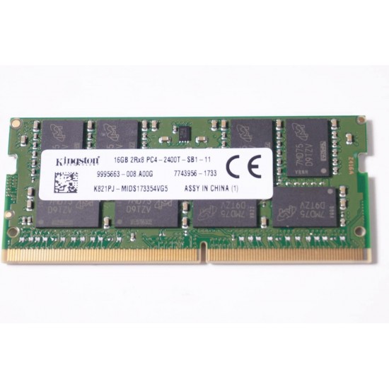 Memorie ram Laptop Kingston 16GB, DDR4, 2Rx8, PC4-2400T, 2400Mhz, K821PJ-MID, PC4-19200, 1.2V, CL17, Non-ECC, sodimm, 260 pini