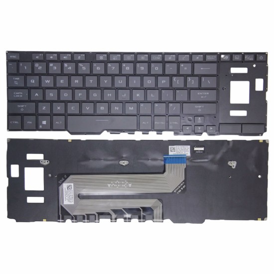 Tastatura Laptop Gaming, Asus, ROG Zephyrus Duo 15 GX550L, GX550LWX, GX550LXS, iluminata, RGB, layout US