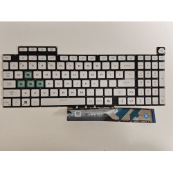 Tastatura Laptop Gaming, Asus, TUF F16 FX608J, FX608JH, FX608JHR, FX608JM, FX608JMR, FX608JP, FX608JPR, iluminata, alba, layout US