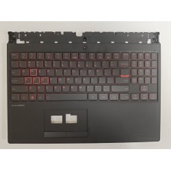 Carcasa superioara cu tastatura palmrest Laptop, Lenovo, Legion 5CB0U42805, 5CB0U43780, 5CB0U43774, EC17L000400, AP1DG000200, EY515 KB SUP BKT, iluminata, rosie, layout US