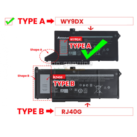 Baterie compatibila Laptop, Dell, Precision 3560, P104F, P104F001, WY9DX, 3 celule, 11.1V, 3200mAh, 36Wh