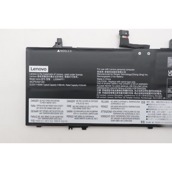 Baterie Laptop, Lenovo, Yoga Slim 6 14IAP8 Type 82WU, 83C7, 5B11J63623, 4ICP5/42/120, L22M4PF1, 15.52V, 4124mAh, 65Wh