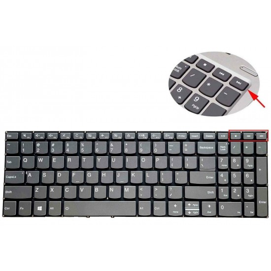 Tastatura Laptop, Lenovo, IdeaPad 3 15ADA05 Type 81W1, 3-15ADA05, iluminata, layout US