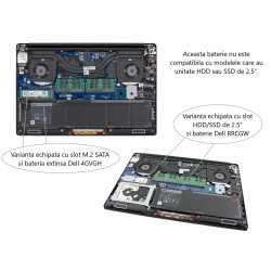 Baterie Laptop, Dell, XPS 15 9550, 4GVGH, 11.4V, 7260mAh, 84Wh