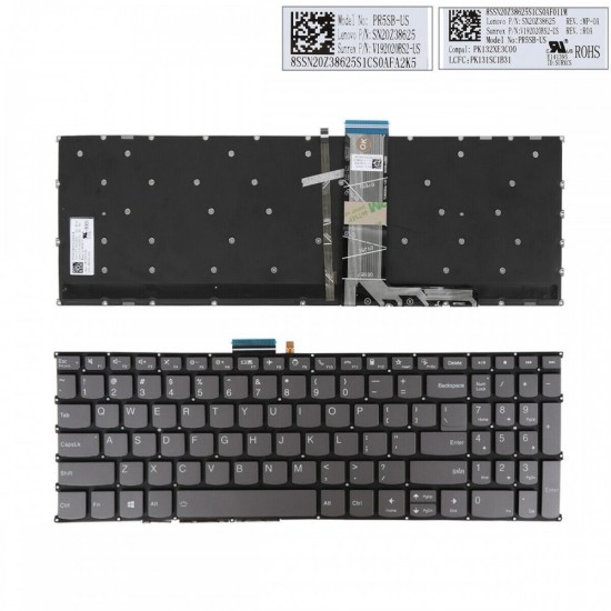 Tastatura Laptop, Lenovo, IdeaPad Flex 5-15IIL05 Type 81X3, iluminata, layout US Tastaturi noi