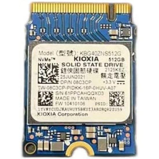 SSD Laptop Toshiba Kioxia, KBG40ZNS512G, 512GB, PCIe Gen3 x4, M.2