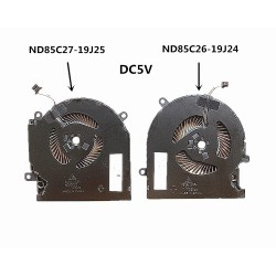 Set coolere Laptop, HP, Omen 15-EK, 15-EN, TPN-Q236, TPN-Q238, M04217-001, M04218-001, ND85C26-19J24, ND85C27-19J25, EG75070S1-C700-S9A, EG75070S1-C710-S9A, 5V, 0.5A 