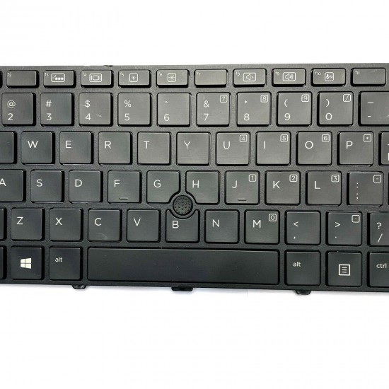 Tastatura Laptop, HP, ProBook 640 G3, 645 G3, 822338-001, iluminata, cu point sticker, layout US